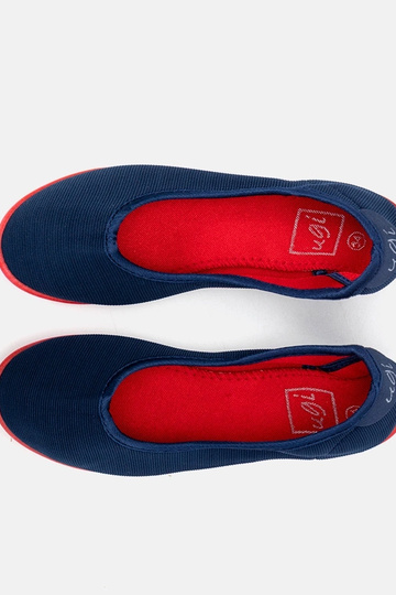 Sapatilhas de balé infantis Geneseo azul marinho e vermelho 2