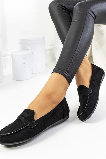 Mocassins pretos femininos Nieves