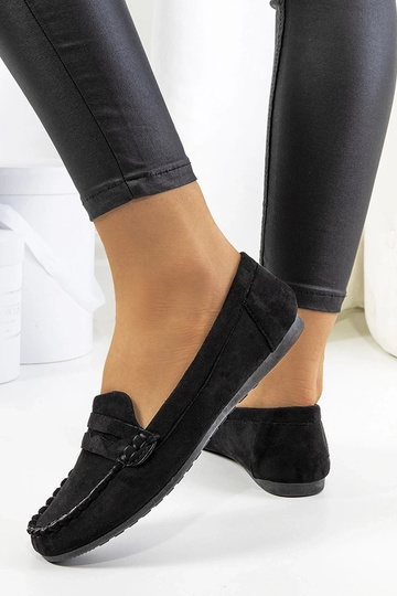 Mocassins pretos femininos Nieves 2