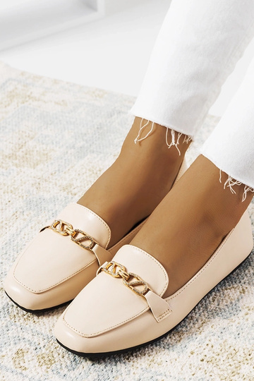 Mocassins Bege Milder Square Toe