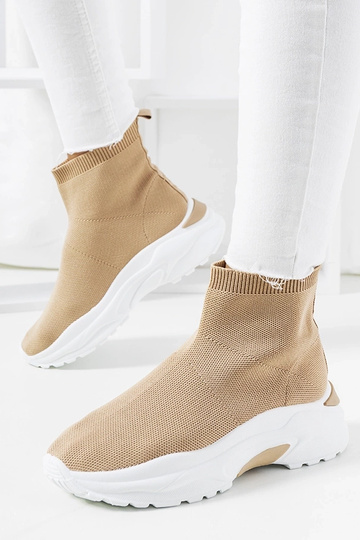 Tênis esportivos altos marrons, "Melissa"