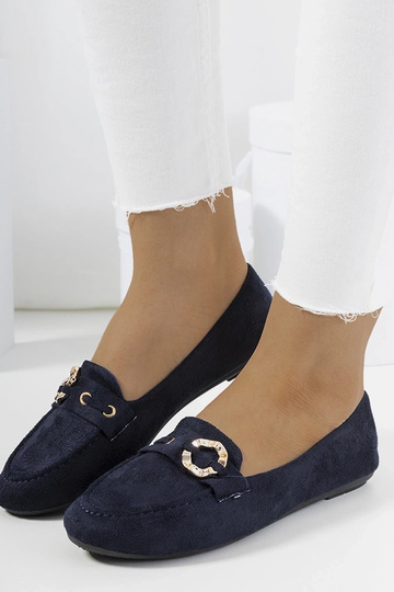 Mocassins femininos azul...