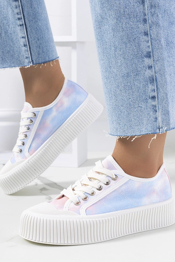Tênis feminino Steen azul e rosa