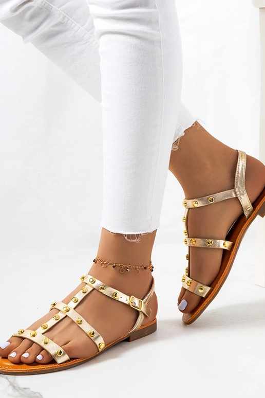 Sandálias metálicas douradas, "Somerset"