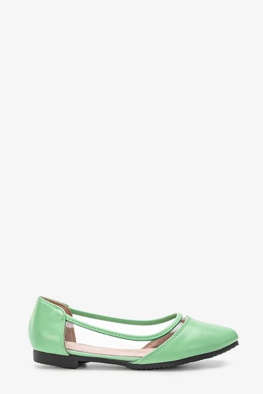 Sapatilhas Juva verdes semitransparentes