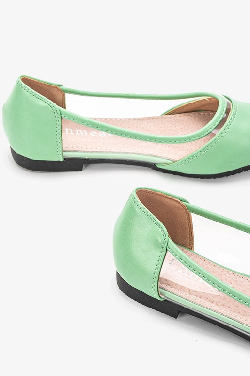 Sapatilhas Juva verdes semitransparentes