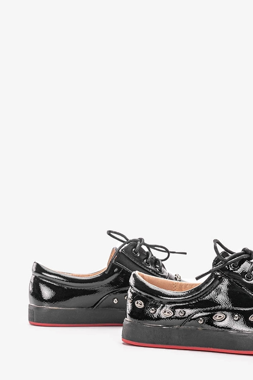 Tênis Infantil Mikaela Preto Couro...