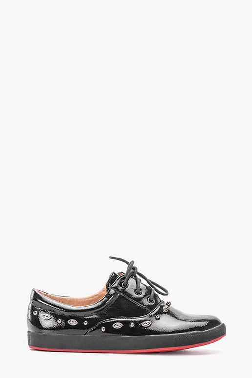 Tênis Infantil Mikaela Preto Couro...