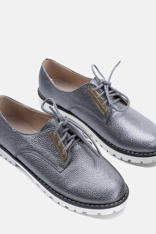 Sapatos infantis cinza brilhante Runa