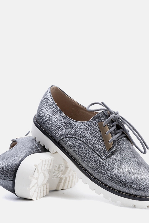 Sapatos infantis cinza brilhante Runa