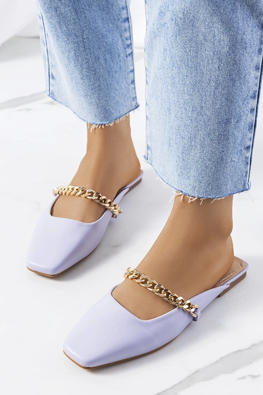 Chinelos Baras roxos elegantes