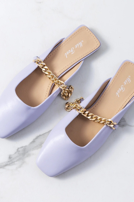 Chinelos Baras roxos elegantes