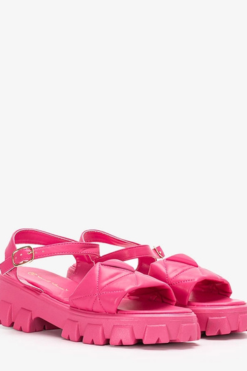 Sandálias plataforma rosa Ferlandi 2