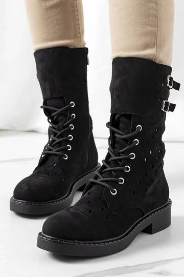 Botas Barkly pretas vazadas