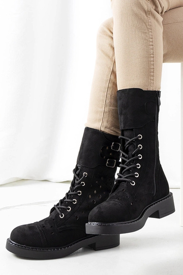 Botas Barkly pretas vazadas 2
