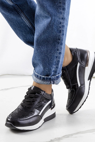 Tênis Veloso preto em couro