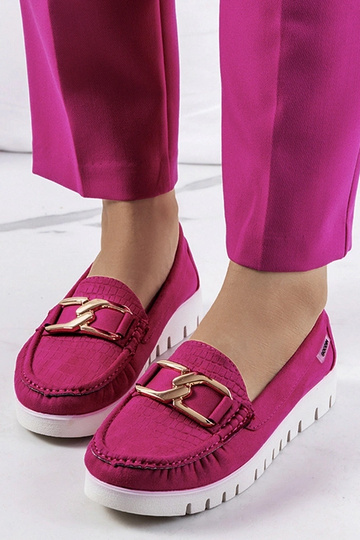 Mocassins rosa com plataforma, "Campini"