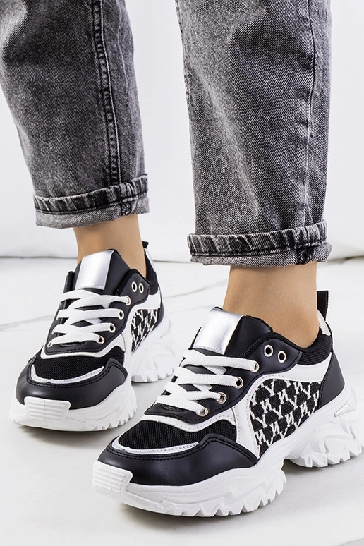 Tênis feminino Florival preto e branco