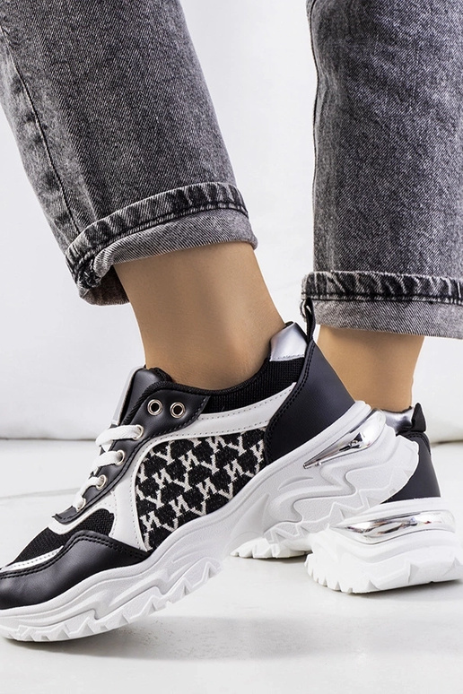 Tênis feminino Florival preto e branco