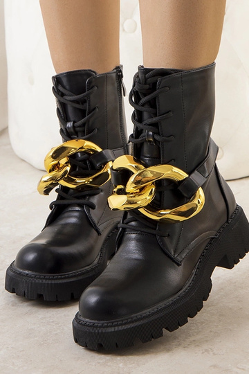 Botas pretas de corrente Galar