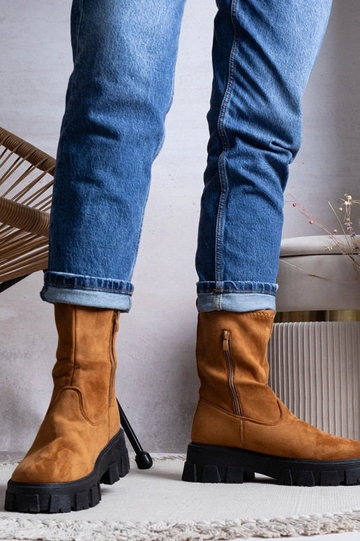 Botas plataforma Conco marrom