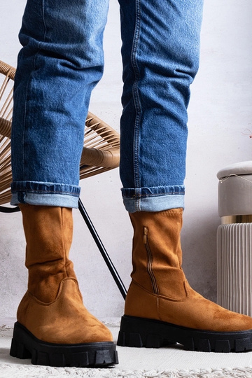 Botas plataforma Conco marrom 2