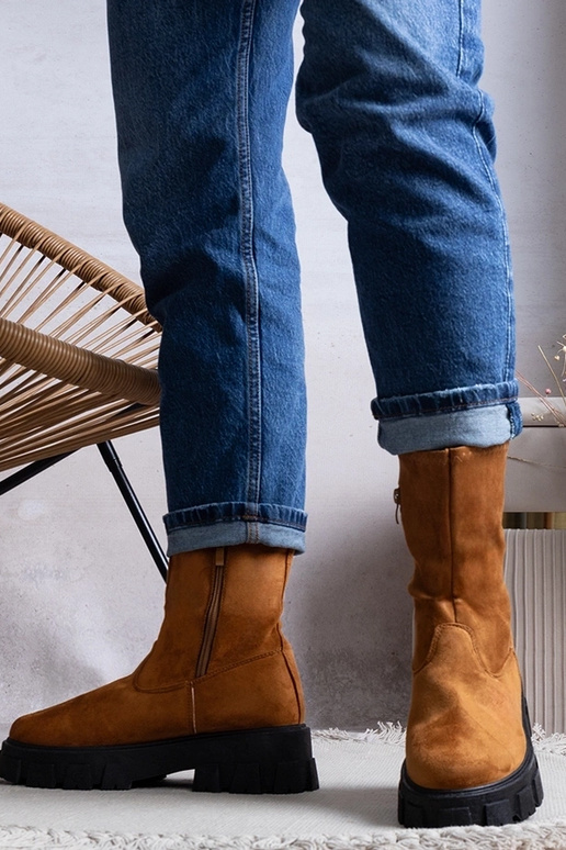 Botas plataforma Conco marrom