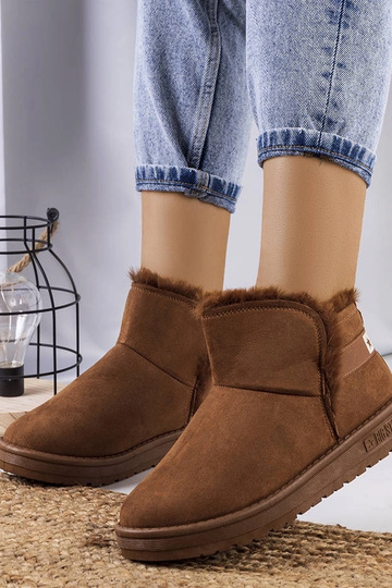 Botas de neve marrom com...