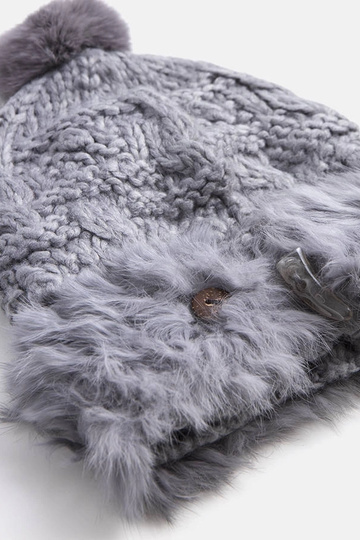 Chapéu de pele cinza Danna 2