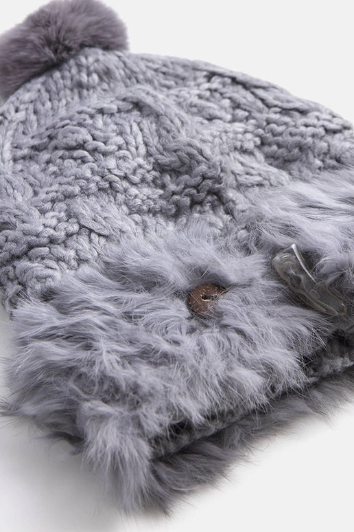 Chapéu de pele cinza Danna