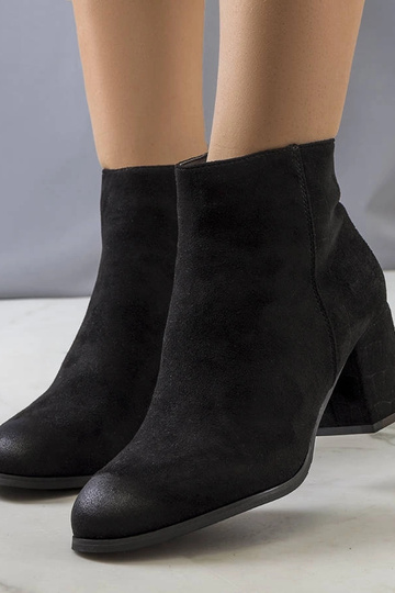 Botins pretos com salto Silas 2