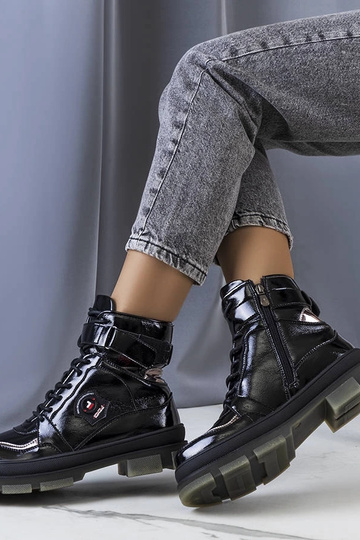 Botas curtas pretas com... 2