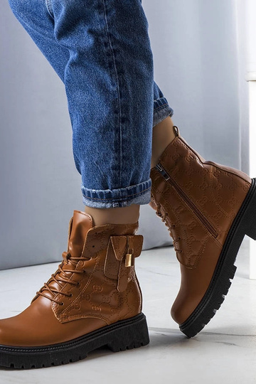 Botas de caçador de carvão com isolamento marrom