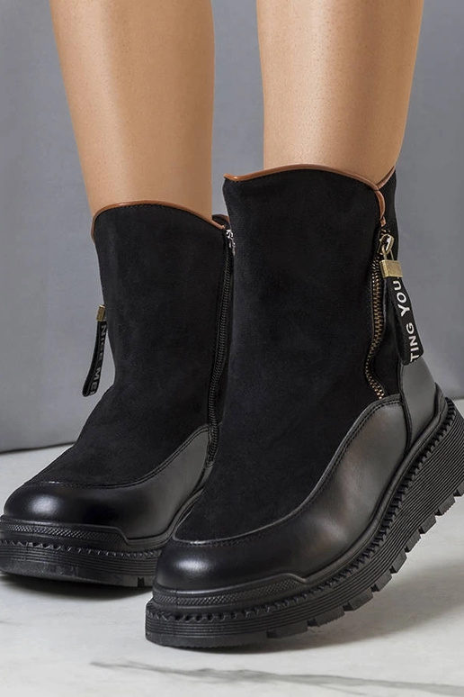Botas de inverno pretas em...