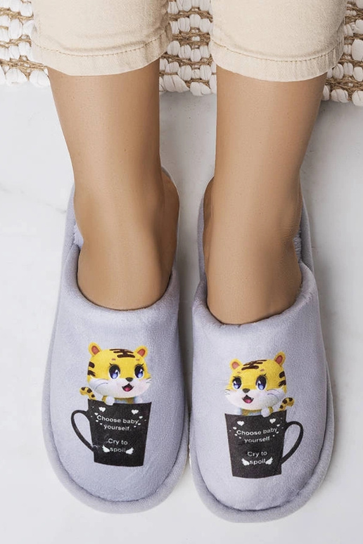 Pantufas macias cinza Catcup