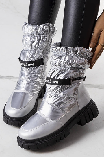 Botas de inverno prateadas,... 2