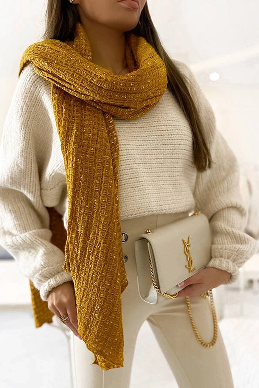 Cachecol Khalil Yellow Polka Dot