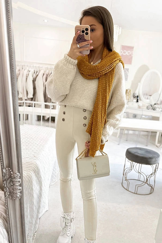 Cachecol Khalil Yellow Polka Dot