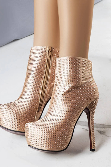 Botas de salto alto douradas Tatiana 2