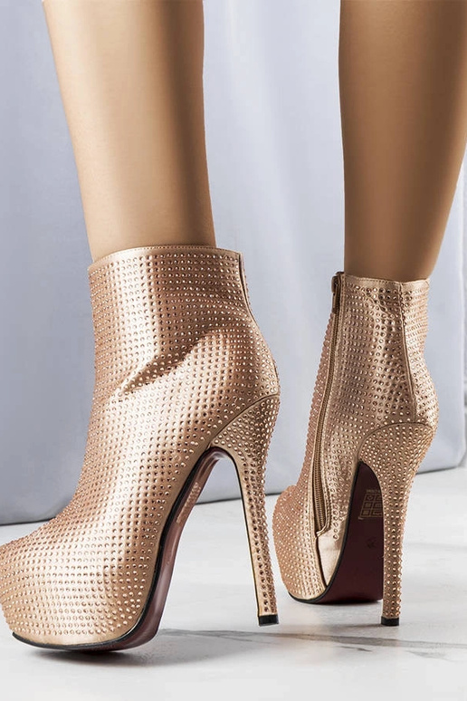 Botas de salto alto douradas Tatiana