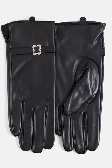 Luvas pretas isoladas com...