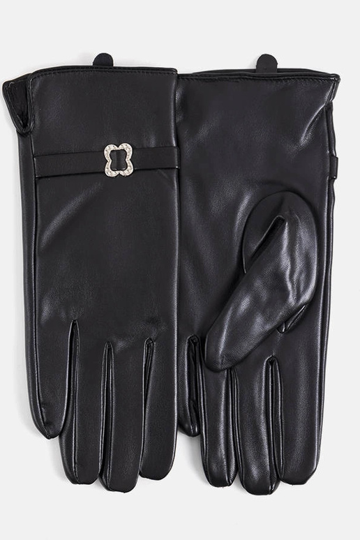 Luvas pretas isoladas com fivela Clouti