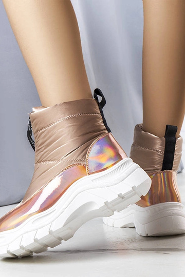 Botas de inverno douradas... 2