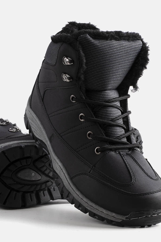 Botas de caminhada pretas de inverno,...