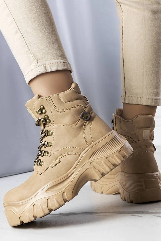 Botas de caminhada na cor areia, "Big...