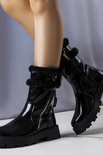 Botins de inverno pretos, "Lensil"