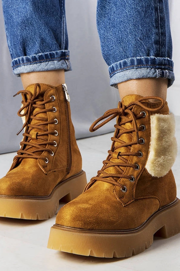 Botas de inverno marrons com pelinho, "Bernar"