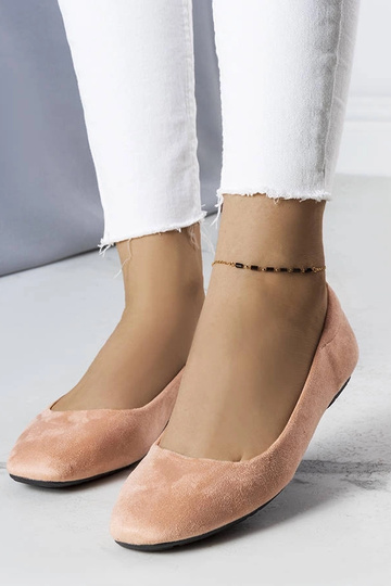 Jules Pink Eco-Suede Bailarinas