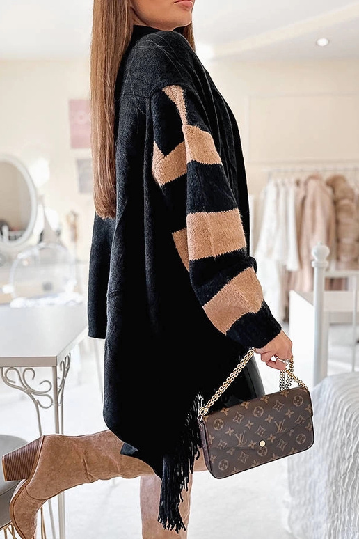 Xale Preto com Franjas Junho