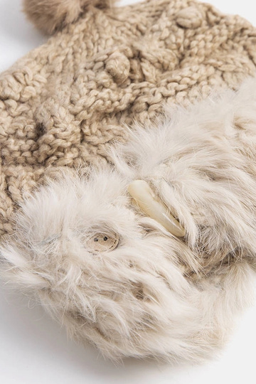 Chapéu de pele marrom Danna